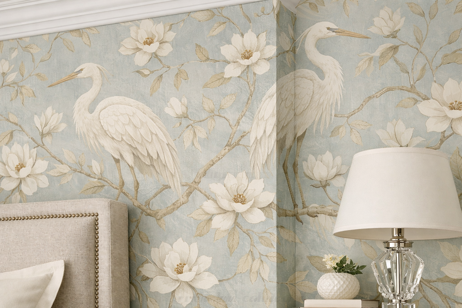 Professional wallpaper installation in Jacksonville - Luxury residential wallpaper with perfect seams
