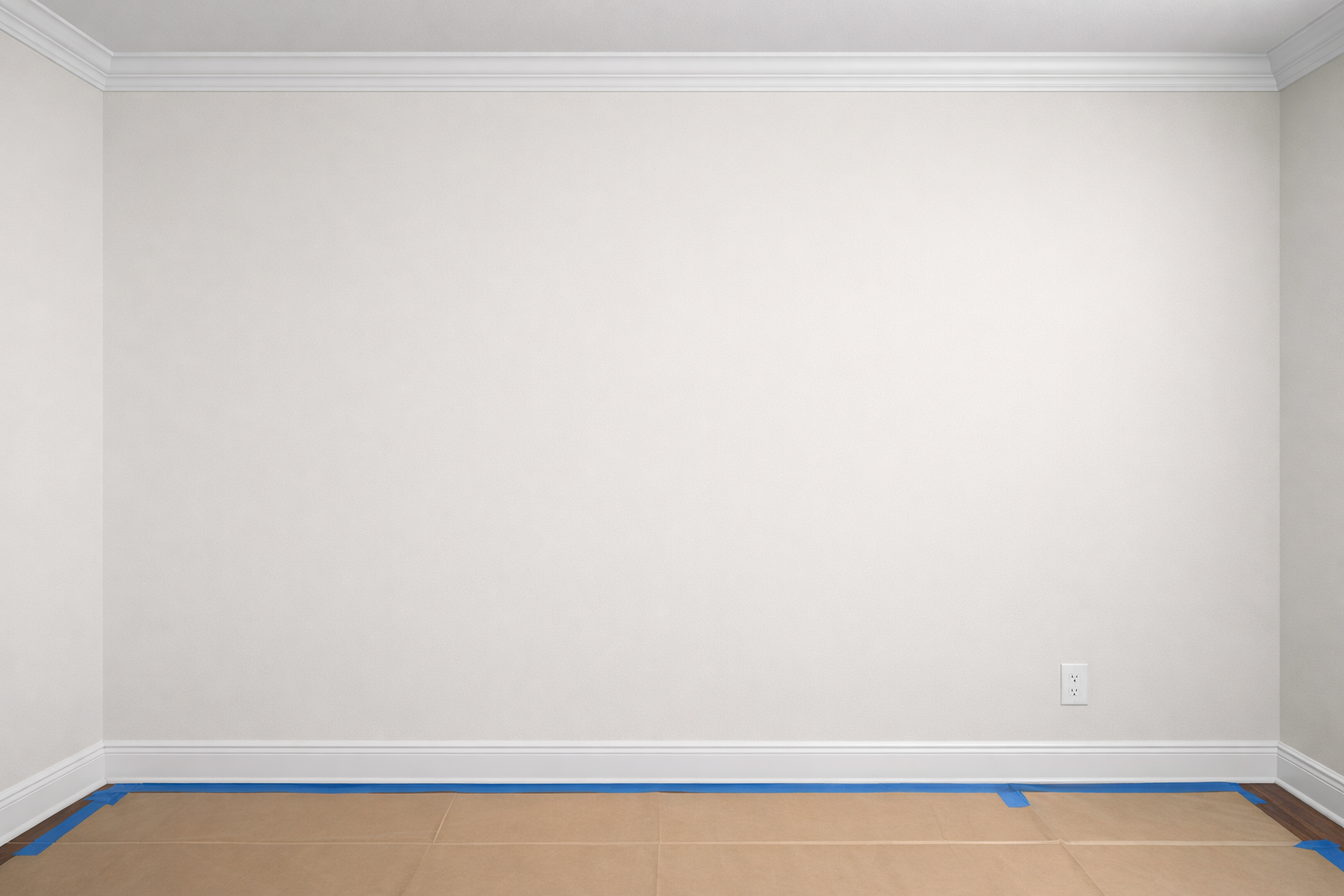 Surface preparation wall repair Jacksonville - Professionally prepared wall ready for wallpaper